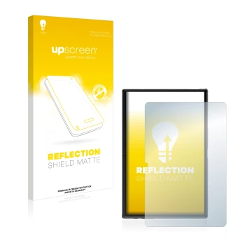 Face avant d’un emballage produit avec le logo de la marque upscreen. À côté, l’appareil Yestel T10 10
