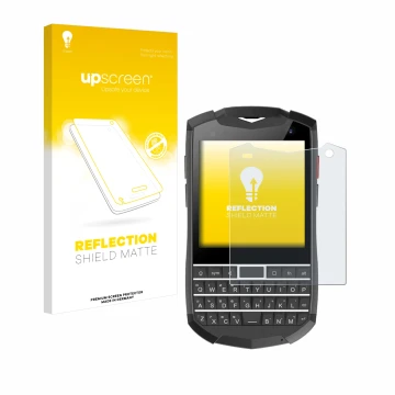 Face avant d’un emballage produit avec le logo de la marque upscreen. À côté, l’appareil Unihertz Titan Pocket est représenté 