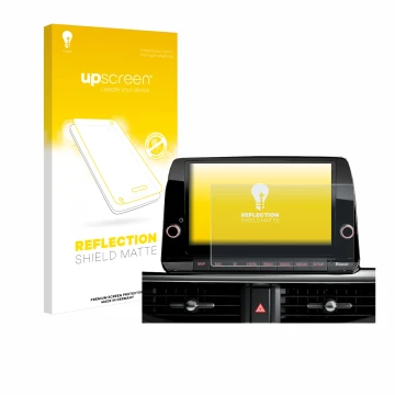 Face avant d’un emballage produit avec le logo de la marque upscreen. À côté, l’appareil Kia Picanto 2022 8