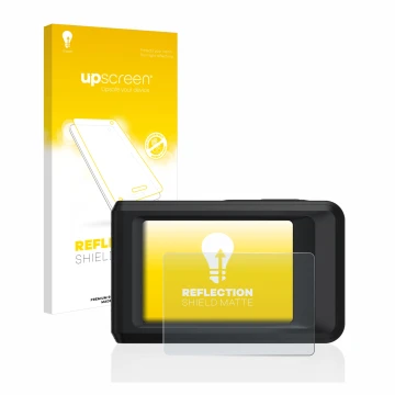 Face avant d’un emballage produit avec le logo de la marque upscreen. À côté, l’appareil Hikmicro Pocket 2 est représenté avec