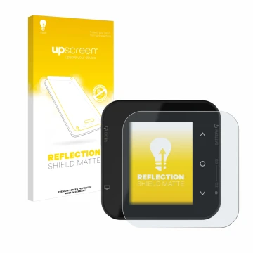 Face avant d’un emballage produit avec le logo de la marque upscreen. À côté, l’appareil ISDT Air8 est représenté avec la prot
