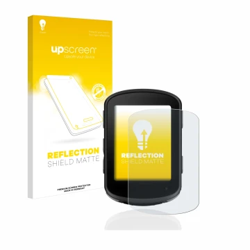 Face avant d’un emballage produit avec le logo de la marque upscreen. À côté, l’appareil Garmin Edge 540 est représenté avec l