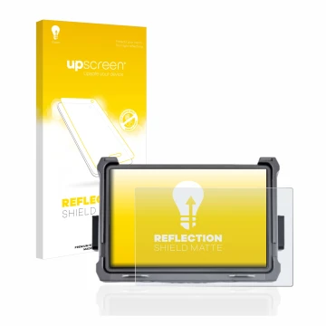 Face avant d’un emballage produit avec le logo de la marque upscreen. À côté, l’appareil DJI Transmission High Bright Funkmoni