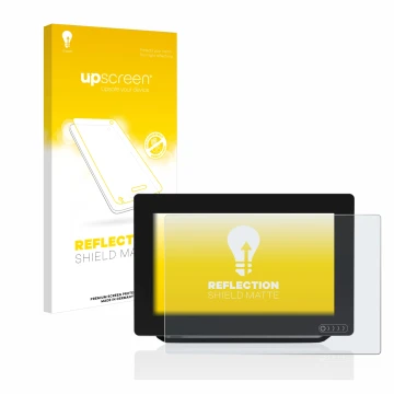 Face avant d’un emballage produit avec le logo de la marque upscreen. À côté, l’appareil Raymarine Axiom 9 est représenté avec