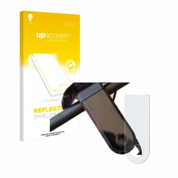 Face avant d’un emballage produit avec le logo de la marque upscreen. À côté, l’appareil NIU KQi3 Max est représenté avec la p