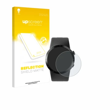 Face avant d’un emballage produit avec le logo de la marque upscreen. À côté, l’appareil Shot Scope X5 est représenté avec la 