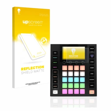 Face avant d’un emballage produit avec le logo de la marque upscreen. À côté, l’appareil Wolfmix W1 est représenté avec la pro