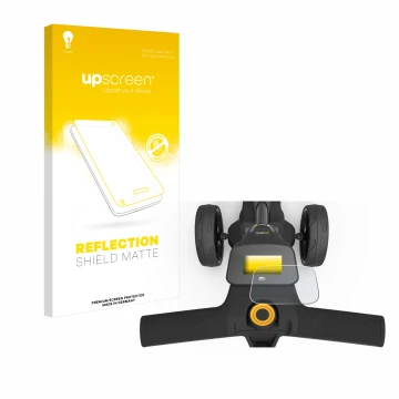 Face avant d’un emballage produit avec le logo de la marque upscreen. À côté, l’appareil PowaKaddy FX3 est représenté avec la 