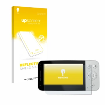 Face avant d’un emballage produit avec le logo de la marque upscreen. À côté, l’appareil Philips Avent Connected SCD923 est re