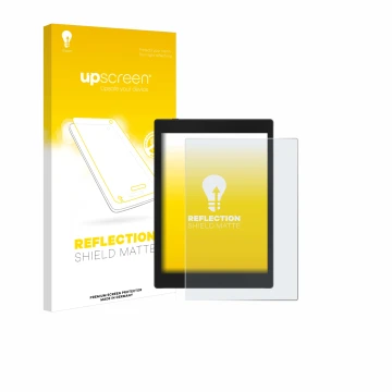 Face avant d’un emballage produit avec le logo de la marque upscreen. À côté, l’appareil Boox Tab Mini C est représenté avec l