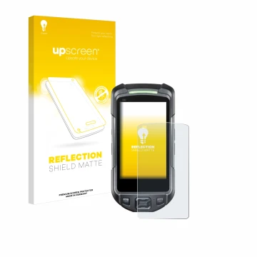 Face avant d’un emballage produit avec le logo de la marque upscreen. À côté, l’appareil Keyence BT-A700 est représenté avec l