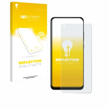 Face avant d’un emballage produit avec le logo de la marque upscreen. À côté, l’appareil Oppo A78 4G est représenté avec la pr