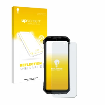 Face avant d’un emballage produit avec le logo de la marque upscreen. À côté, l’appareil Doogee S100 Pro est représenté avec l