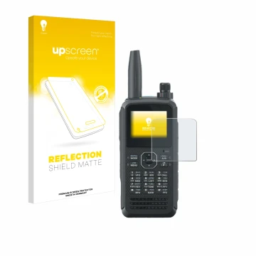 Face avant d’un emballage produit avec le logo de la marque upscreen. À côté, l’appareil Kenwood TH-D75E D-Star est représenté