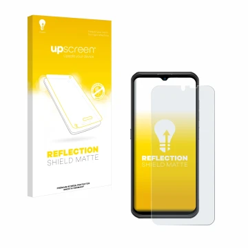 Face avant d’un emballage produit avec le logo de la marque upscreen. À côté, l’appareil Ulefone Armor 17 Pro est représenté a