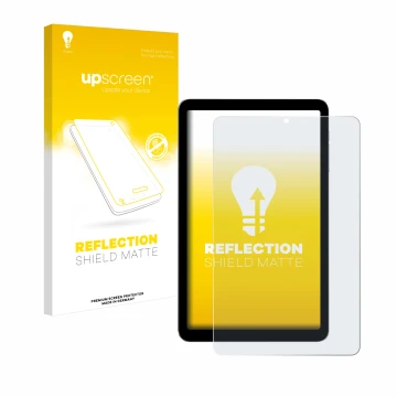 Face avant d’un emballage produit avec le logo de la marque upscreen. À côté, l’appareil Alldocube iPlay 50 mini est représent