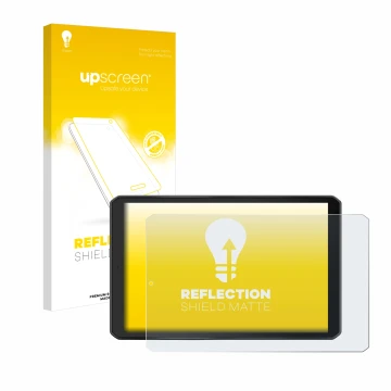 Face avant d’un emballage produit avec le logo de la marque upscreen. À côté, l’appareil Garmin Camper 895 est représenté avec