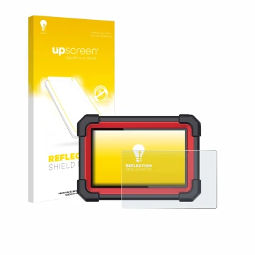 Face avant d’un emballage produit avec le logo de la marque upscreen. À côté, l’appareil Launch X-431 CRP 919E BT est représen