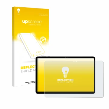 Face avant d’un emballage produit avec le logo de la marque upscreen. À côté, l’appareil Honor Pad X9 est représenté avec la p