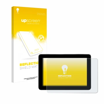 Face avant d’un emballage produit avec le logo de la marque upscreen. À côté, l’appareil Trimble GFX-1060 est représenté avec 