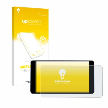 Face avant d’un emballage produit avec le logo de la marque upscreen. À côté, l’appareil Zontes 350D est représenté avec la pr