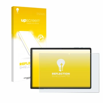 Face avant d’un emballage produit avec le logo de la marque upscreen. À côté, l’appareil Oukitel OKT3 est représenté avec la p