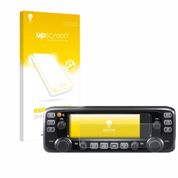 Face avant d’un emballage produit avec le logo de la marque upscreen. À côté, l’appareil Icom IC-2730E est représenté avec la 
