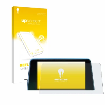 Face avant d’un emballage produit avec le logo de la marque upscreen. À côté, l’appareil Peugeot 3008 2016 - 2020 est représen