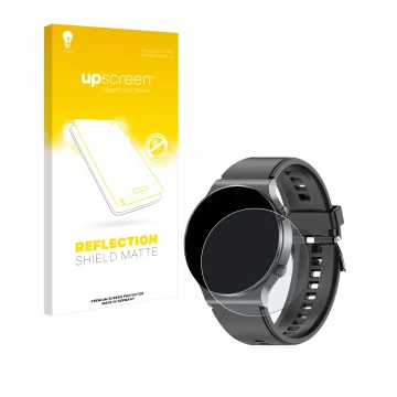 Face avant d’un emballage produit avec le logo de la marque upscreen. À côté, l’appareil Kardena Care Pro 2 (rond) est représe