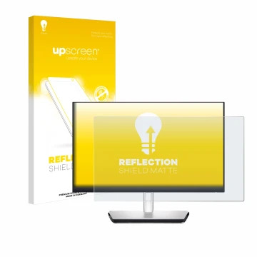 Face avant d’un emballage produit avec le logo de la marque upscreen. À côté, l’appareil Dell P2424HT est représenté avec la p