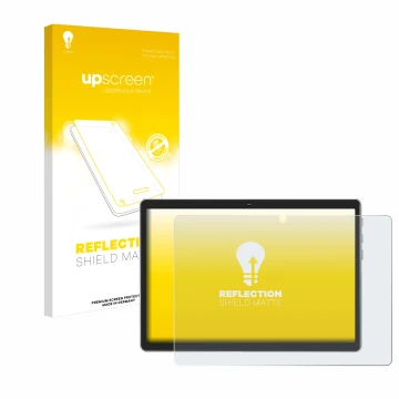 Face avant d’un emballage produit avec le logo de la marque upscreen. À côté, l’appareil Facetel Q6 est représenté avec la pro