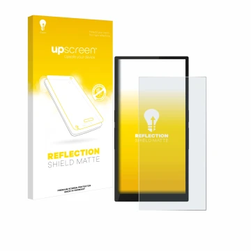 Face avant d’un emballage produit avec le logo de la marque upscreen. À côté, l’appareil Hiby R6 Pro II (2e Gen.) est représen