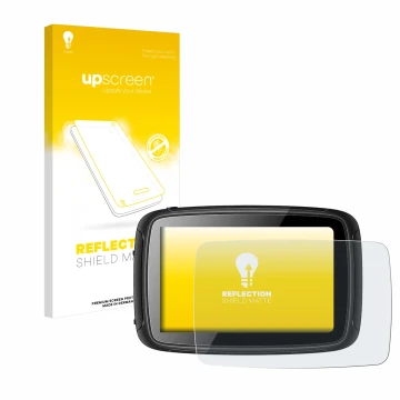 Face avant d’un emballage produit avec le logo de la marque upscreen. À côté, l’appareil Elebest Carplay C650 5