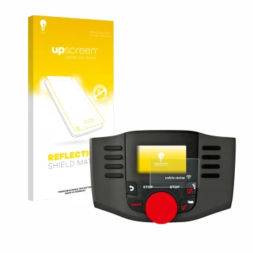 Face avant d’un emballage produit avec le logo de la marque upscreen. À côté, l’appareil Märklin Mobile Station WLAN 60667 est