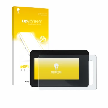 Face avant d’un emballage produit avec le logo de la marque upscreen. À côté, l’appareil Shimano Steps SC-EN600 est représenté