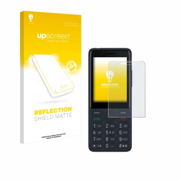 Face avant d’un emballage produit avec le logo de la marque upscreen. À côté, l’appareil TCL Onetouch 4022s est représenté ave