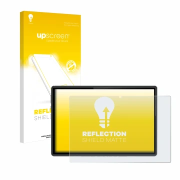 Face avant d’un emballage produit avec le logo de la marque upscreen. À côté, l’appareil Doogee U10 est représenté avec la pro