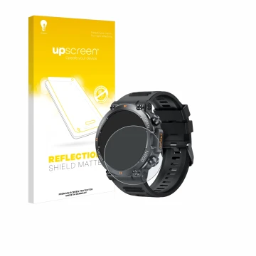Face avant d’un emballage produit avec le logo de la marque upscreen. À côté, l’appareil GaWear K56-PRO 1.39