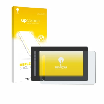 Face avant d’un emballage produit avec le logo de la marque upscreen. À côté, l’appareil XP-Pen Artist 12 (2e Gen.) est représ