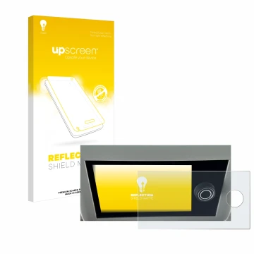 Face avant d’un emballage produit avec le logo de la marque upscreen. À côté, l’appareil Volkswagen California 6.1 est représe