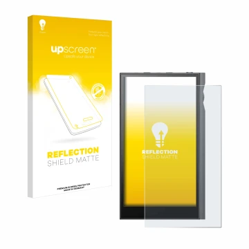 Face avant d’un emballage produit avec le logo de la marque upscreen. À côté, l’appareil Astell&Kern Kann Ultra est représenté