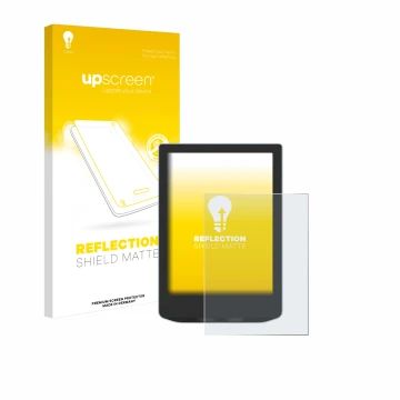 Face avant d’un emballage produit avec le logo de la marque upscreen. À côté, l’appareil Vivlio Light HD est représenté avec l