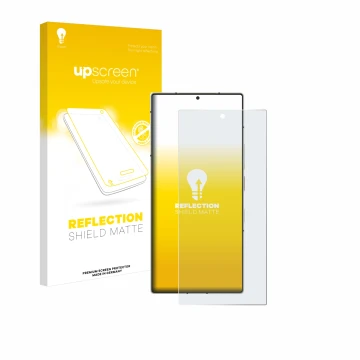 Face avant d’un emballage produit avec le logo de la marque upscreen. À côté, l’appareil Nubia Z60 Ultra est représenté avec l