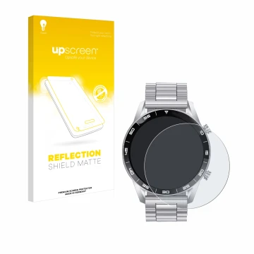 Face avant d’un emballage produit avec le logo de la marque upscreen. À côté, l’appareil Foxbox SML1-C PRO 1.43
