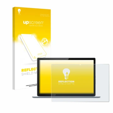 Face avant d’un emballage produit avec le logo de la marque upscreen. À côté, l’appareil Lenovo IdeaPad Duet 5i Gen 8 12