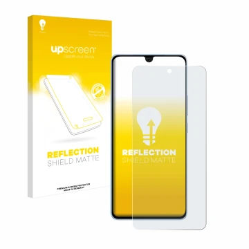 Face avant d’un emballage produit avec le logo de la marque upscreen. À côté, l’appareil Vivo iQOO Neo 9 Pro est représenté av