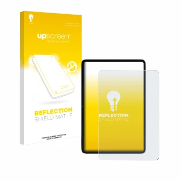 Face avant d’un emballage produit avec le logo de la marque upscreen. À côté, l’appareil Xiaomi Pad 6S Pro 12.4