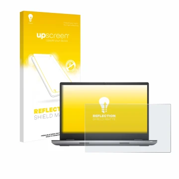 Face avant d’un emballage produit avec le logo de la marque upscreen. À côté, l’appareil Dell Precision 7780 est représenté av