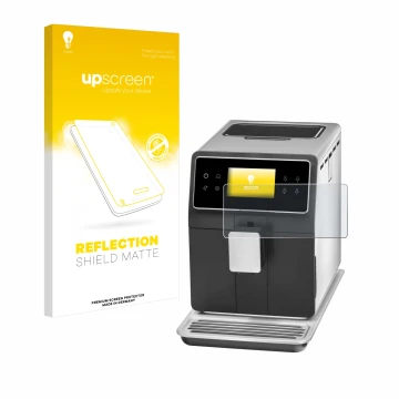 Face avant d’un emballage produit avec le logo de la marque upscreen. À côté, l’appareil WMF Perfection 840L est représenté av