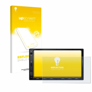 Face avant d’un emballage produit avec le logo de la marque upscreen. À côté, l’appareil Atoto F7 WE est représenté avec la pr